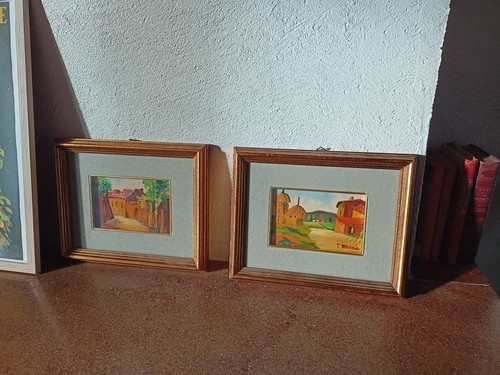 Duo tableaux huile - l'huile,