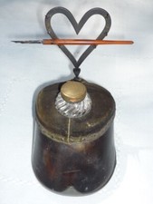 Encrier sabot de cheval - Artisanat de tranchées - Travail de poilus  14-18