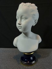 Sculpture statue en biscuit de porcelaine buste Louise Brongniart daprès Houdon