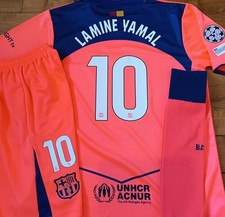 Ensemble football taille 10 ans Lamine Yamal Orange Football Barcelone 2026