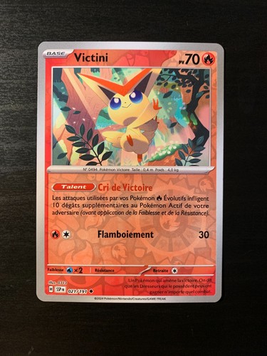 Carte pokémon reverse victini - pokémon,