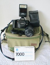 MINOLTA Maxxum 7000 AF Lens AF 50mm 1.7, AF Zoom 35-70mm 3.5-4.5, Flash, Notices