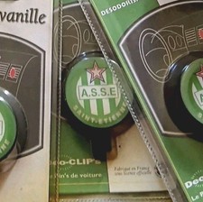 Logo ASSE les Verts St Etienne Clip Déo Auto Déco bureau Vintage Goodie Collecto
