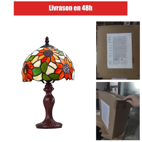 Lampe tiffany vitrail - lampe,