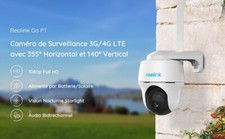 Reolink PT Caméra 4G+Carte Micro SD 32 Go, 1080P Camera Surveillance extérieure