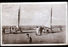 LA PANNE (BELGIQUE) CHAR à VOILE animé en 1936