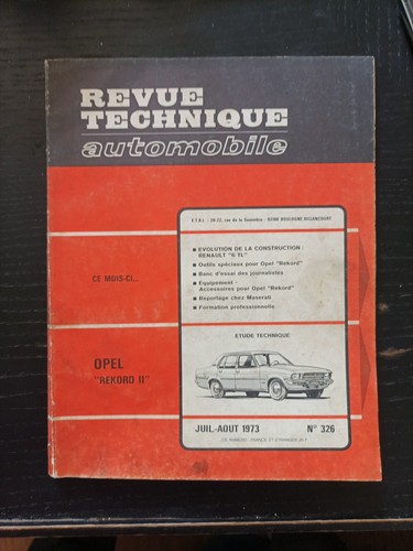 Revue technique opel rekord - opel,