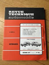 A111 Primula 65C-Coupe S Revue Technique Autobianchi Etat - Bon Etat Occasion