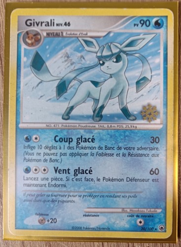 Carte pokémon givrali 100 - carte, 20/100