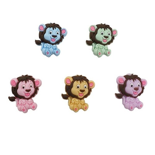 Perle silicone petit lion 26mm - lion,