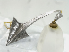 ?? ANTIQUE APPLIQUE MURALE TETE DRAGON SERPENT FER FORGE ART DECO LAMPE TULIPE