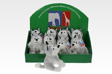 Peluche Husky Chien De Traîneau Hauteur 15 Cm Gris 1017047