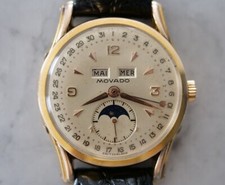 Movado Triple Date Celestograf Watch Gold Plated 33mm