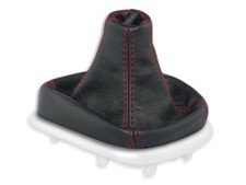 RENAULT SCENIC 2 II 2003-2009 SOUFFLET LEVIER DE VITESSE EN CUIR COUTURES ROUGE