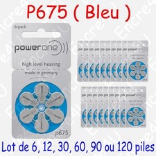 Pile VARTA pour Appareil Auditif : série 675 couleur BLEU : par 1 6 30 60 90 120