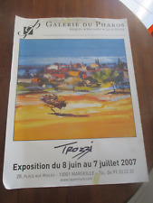 Affiche d'Exposition  Stephano Trozzi Galerie du Pharos 2007 70 cm sur 51 cm 311