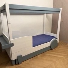 Lit baldaquin enfant avec tiroir Discovery finition laquée