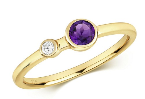 Bague véritable améthyste - , et