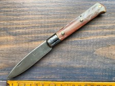 Ancien Couteau 32 DUMAS AINÉ BELLE CORNE 2 TONS/ 3 CLOUS VINTAGE KNIFE MESSER