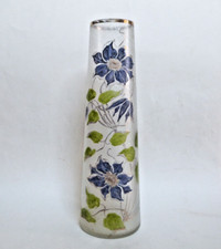 vase art nouveau dégagé à l'acide et émaillé Pantin Legras escalier de cristal