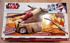 Star Wars Hasbro 2009 - Republic Gunship firing blaster cannons + diorama boîte 