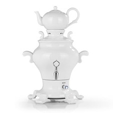 Beem Odette Blanc 5L Porcelaine Samovar Blanc Électrique Théière 1L