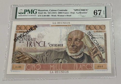 5000 francs specimen - specimen, reunion