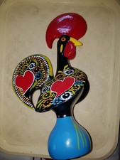 coq en faience peint ancien