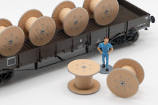 6 tourets bois cerclés 160cm H0 1:87 HO Diorama Train Marchandise Modellbahn LVM