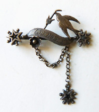 GRENOBLE Broch ARGENT étoile Digne Saint Vincent pentacrine  1900 silver colombe