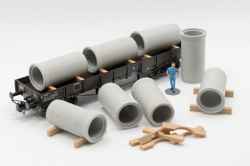 Tuyaux beton 120cm 1 - h0, 1:87