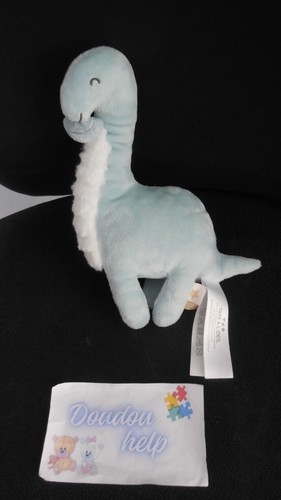 Doudou peluche dinosaure - peluche, bleu