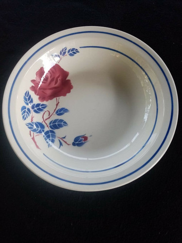 Plat rond creux faïence - plat,