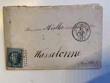 LETTRE & CORRESPONDANCE A MR MULLER COMMERCE EN FER A WASSELONNE ALSACE 1868