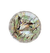 Vintage French Gien Majolica Rambouillet Duck Mallard Soup Plate