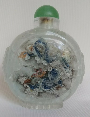 Antique chinese crystal bottle - crystal,