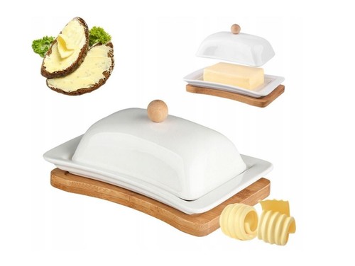 Beurrier porcelaine base - en,