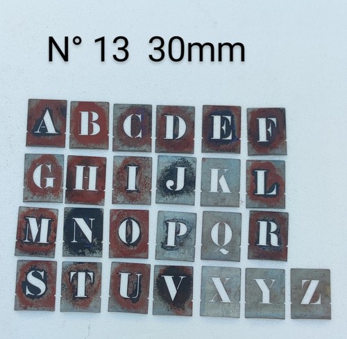 Lot lettres pochoirs en - lot,