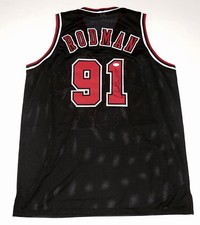DENNIS RODMAN AUTOGRAPHED CUSTOM JERSEY (CHICAGO BULLS) - JSA COA!