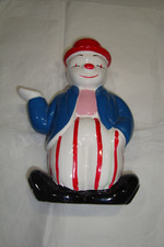 Clown tirelire ancien plâtre