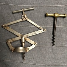 Lot 2 anciens tire bouchon perfect + robinet laiton  bar bistro corkscrew