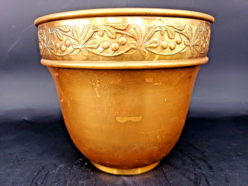 Joli petit cache pot laiton - cache,