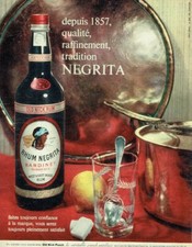 Publicité Advertising 720 1960  rhum Negrita  Bardinet  old Nick rum punch Antil