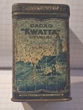 boîte tole CACAO KWATTA COCOA solubilisé ancienne Vintage 
