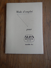 Rare mode d'emploi d'origine en Français  pour Alpa Reflex 6 c