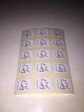 LOT PLANCHE 15 AUTOCOLLANT STICKER IMAGE VIGNETTE KUIFJE TINTIN CARREFOUR LINGE