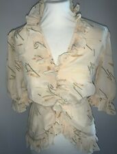 Ancien chemisier à basques en soie création couturière époque 1950