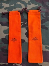 HERMÈS  2 Dust-Bags Orange _  Sac à Poussière Neuf Housse  Pochon ⇒ 25 cm x 6 cm