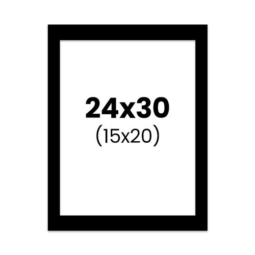 Passe partout noir 24x30cm - passe-partout,