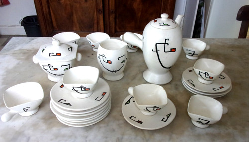 Service café faience - en, de